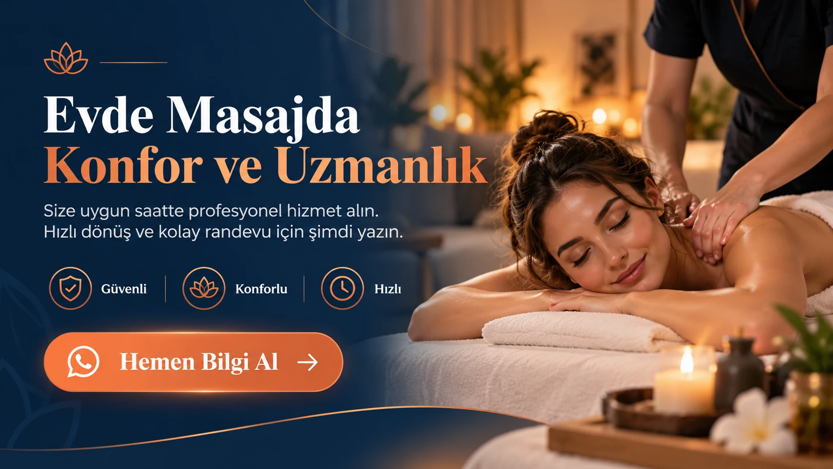 İstanbul Evde Masaj Uzmanı mobil tanıtım bannerı